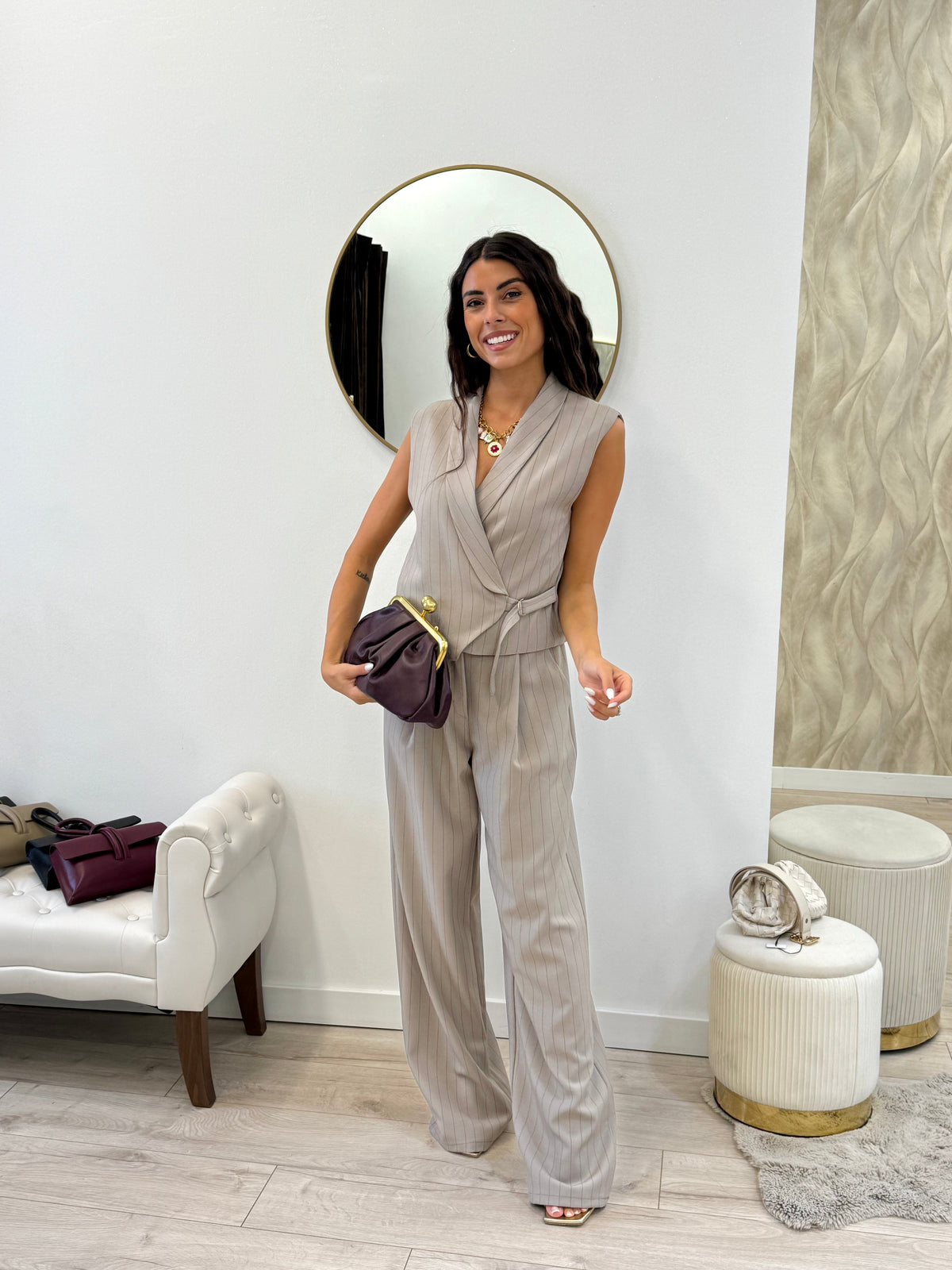 Pantalone gessato