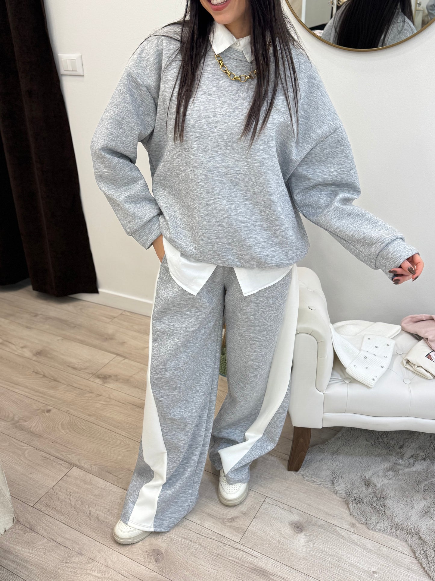 Pantalone tuta inserto