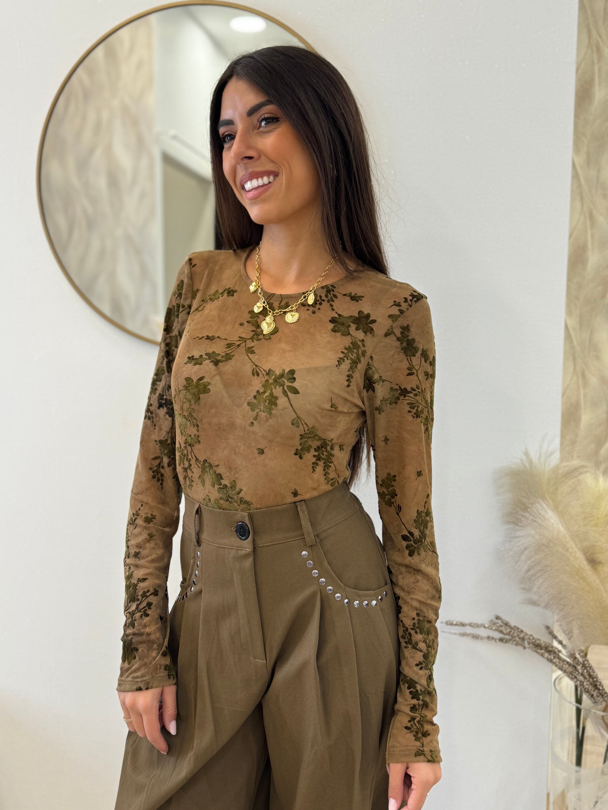 Body tulle fiori