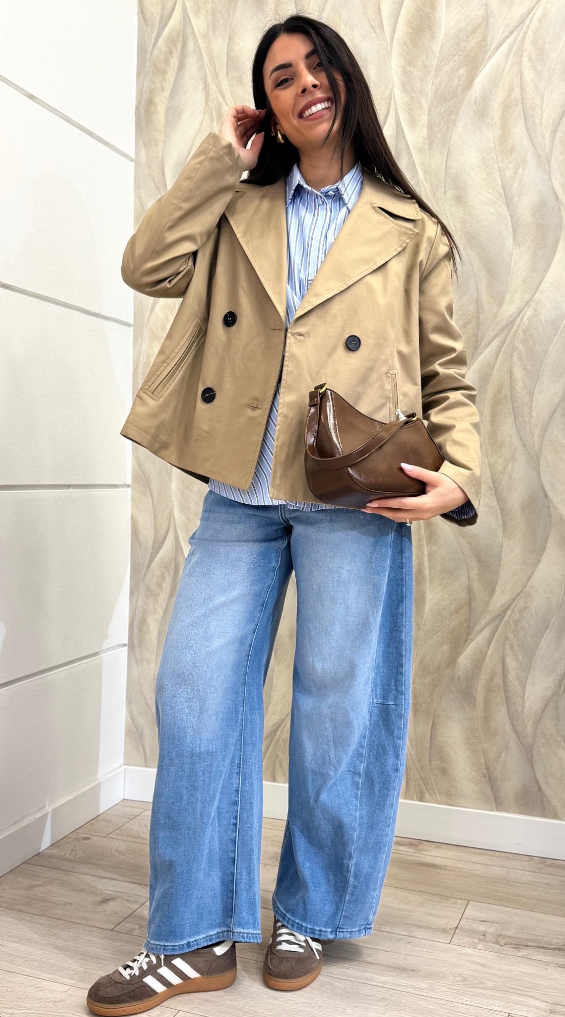 Trench fodera righe