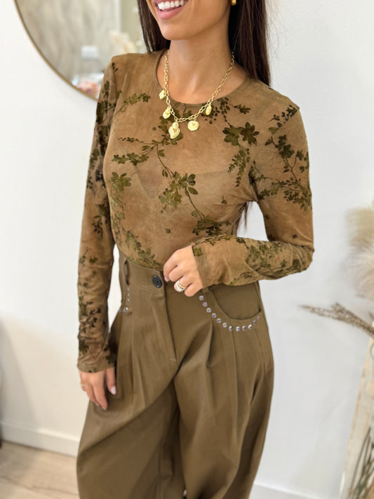 Body tulle fiori