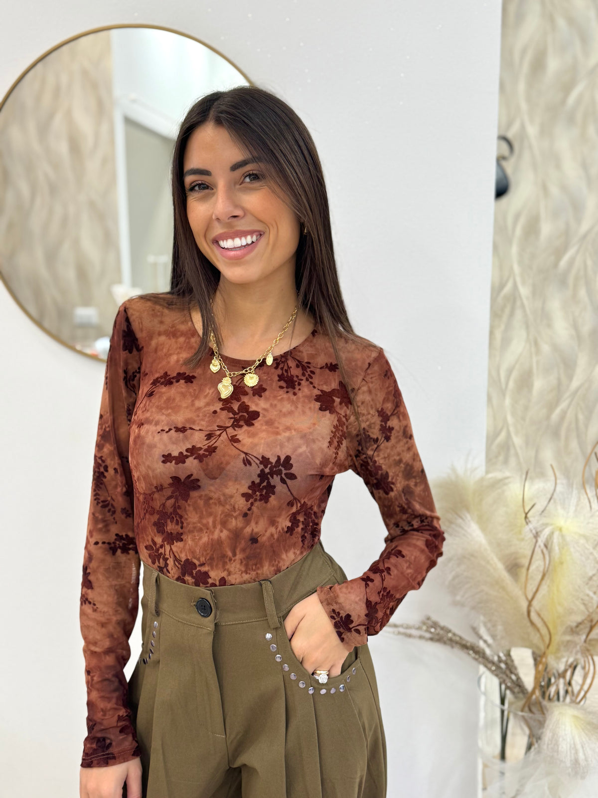 Body tulle fiori