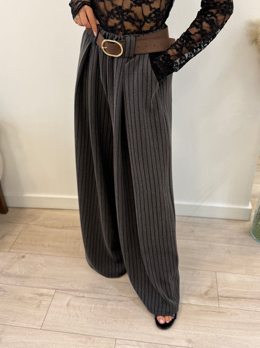 Pantalone maglia gessata