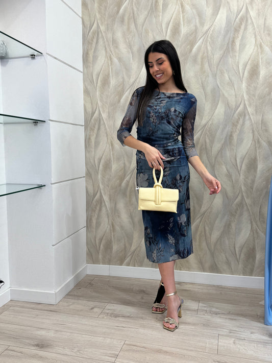 Abito tulle stampato