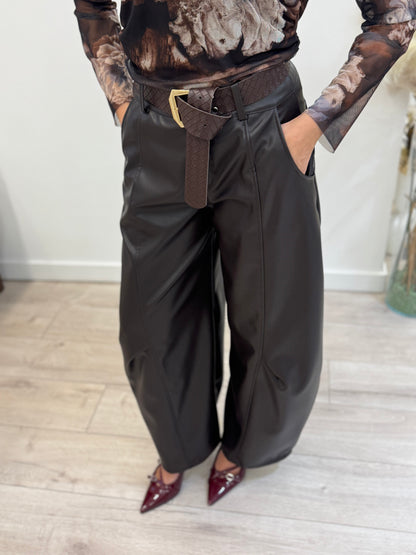 Pantalone baloon ecopelle