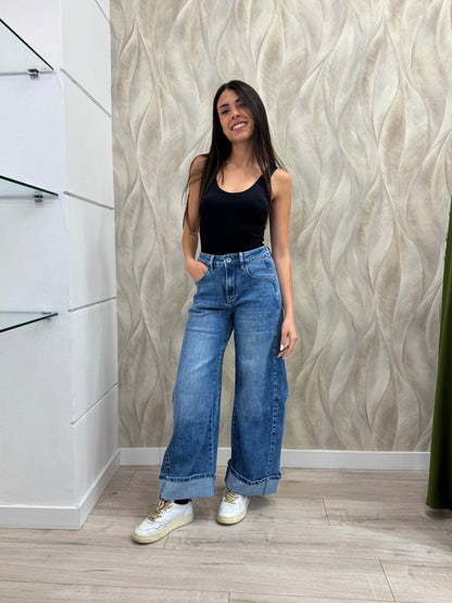 Jeans baloon risvolto