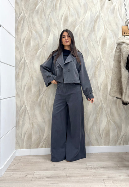 Pantalone largo tasche dietro