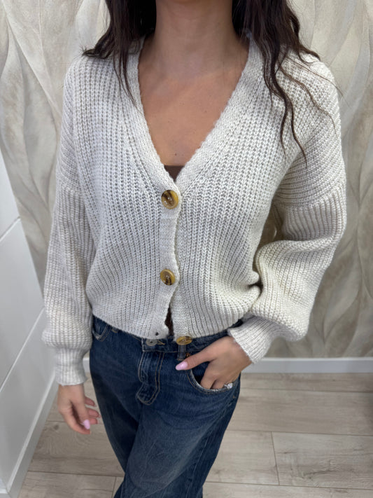 Cardigan costa pesante