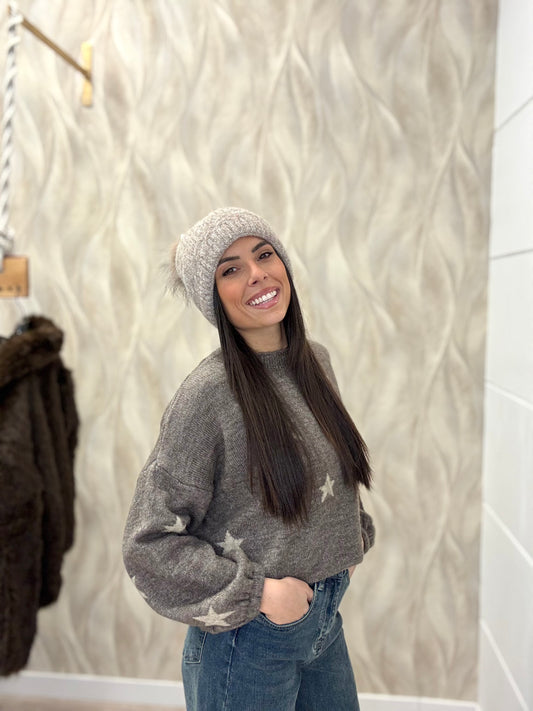Maglione girocollo stelle