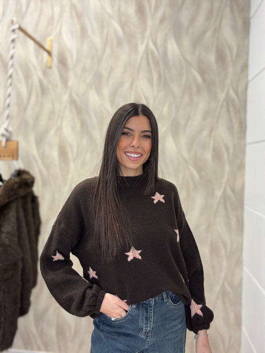 Maglione girocollo stelle