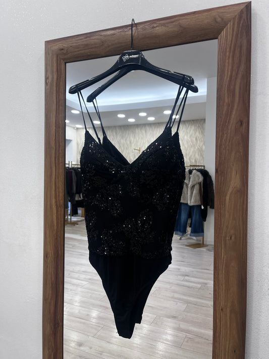 Body tulle paillettes